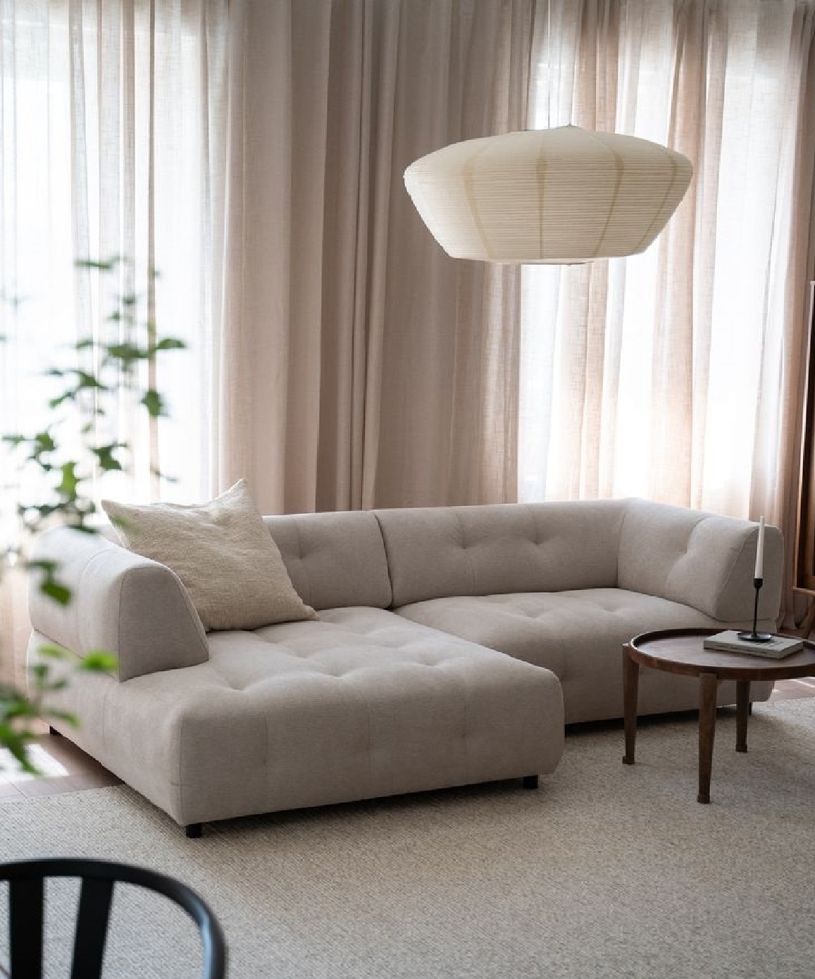 Диван FOCUS beige левая оттоманка