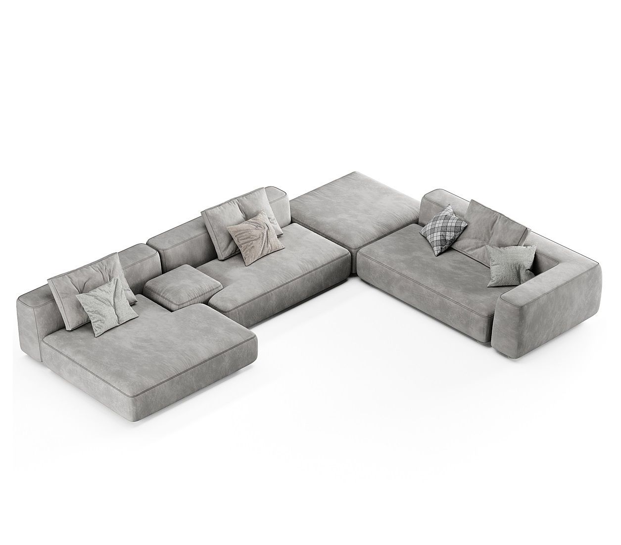 MEBELIONER Диван DUO модули VQENL размер 332х272х72