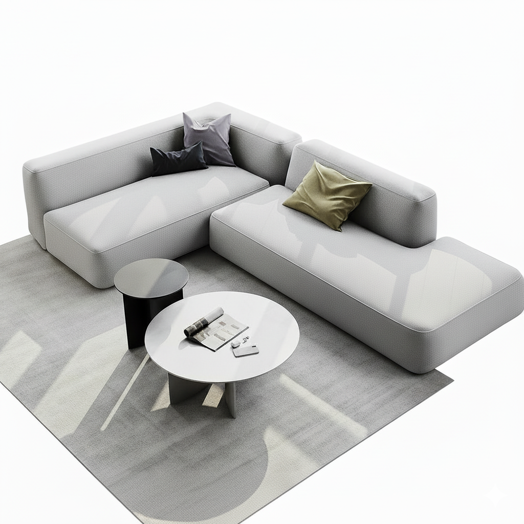 MEBELIONER Диван DUO модули LB размер 240х180х72