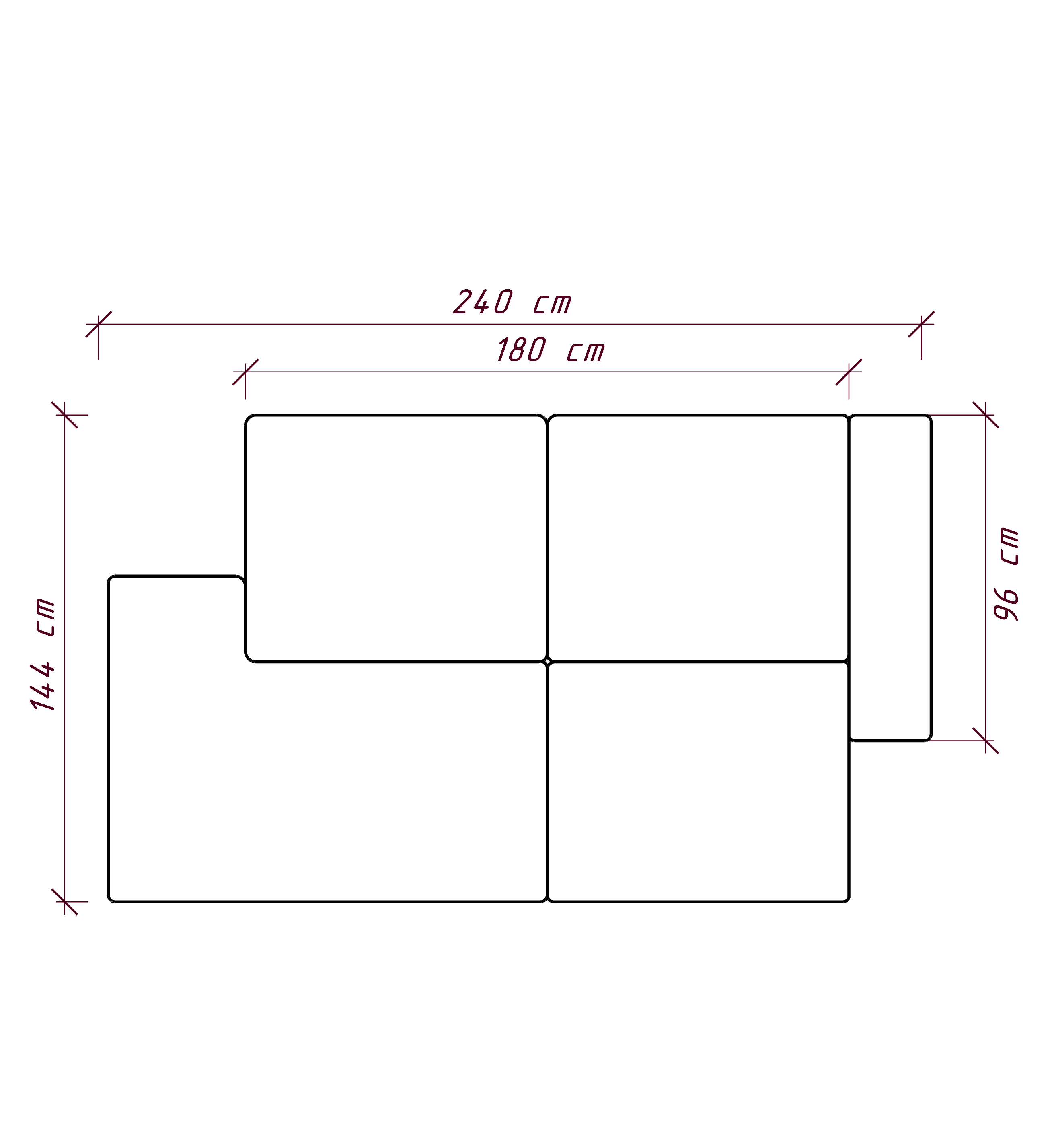 MEBELIONER Диван NEO размер L 240х96х72 раскладной