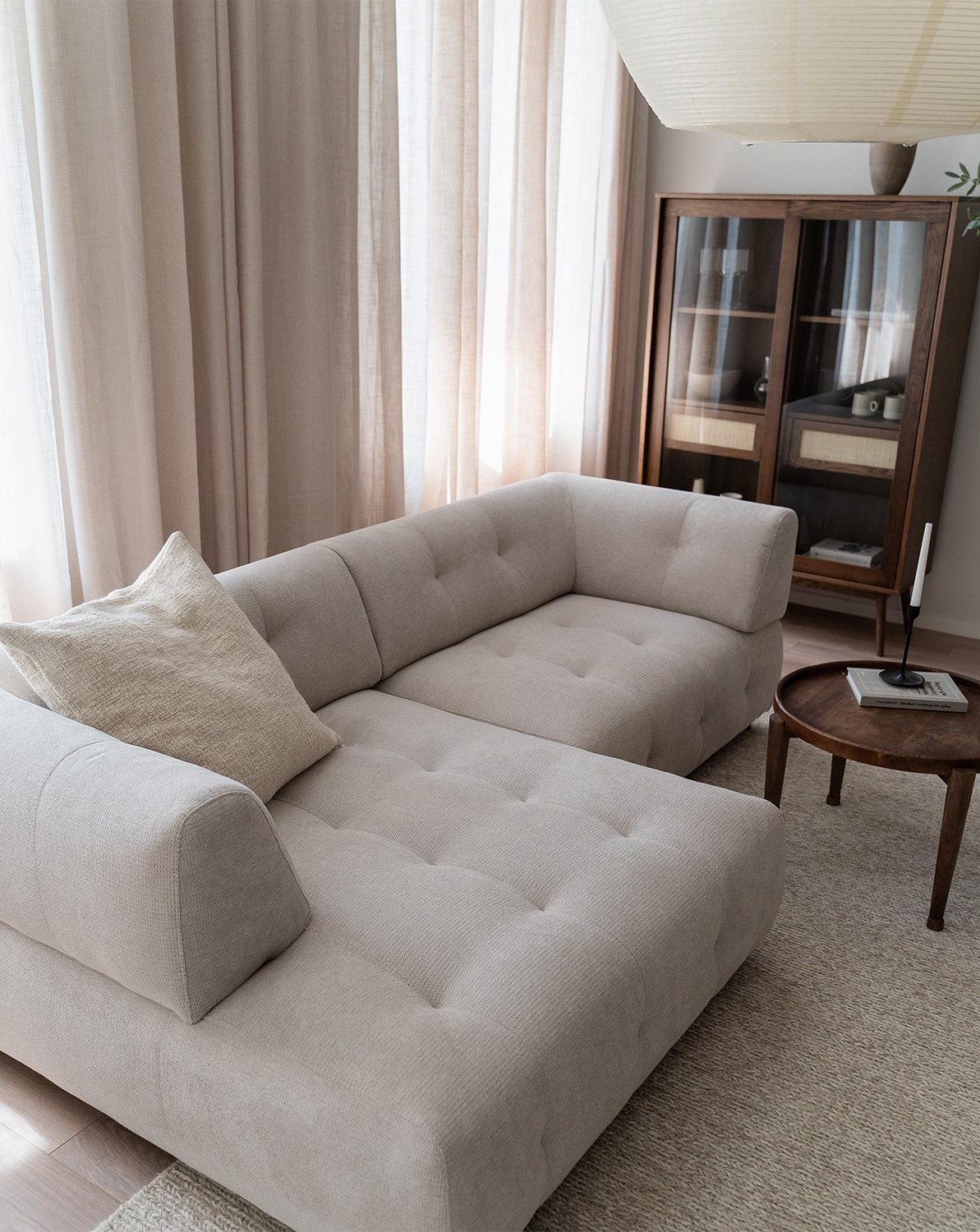 Диван FOCUS beige левая оттоманка