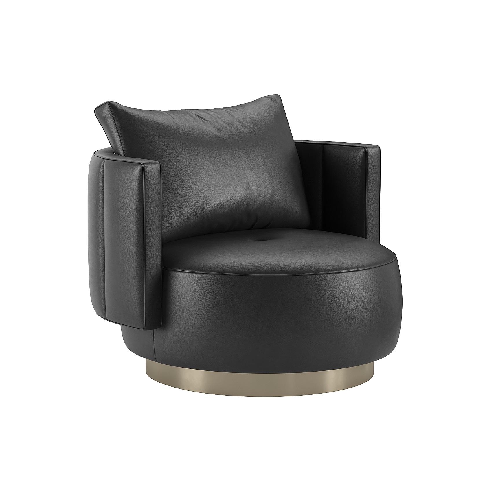 Кресло TORII размер 94х94х82 коричневая кожа