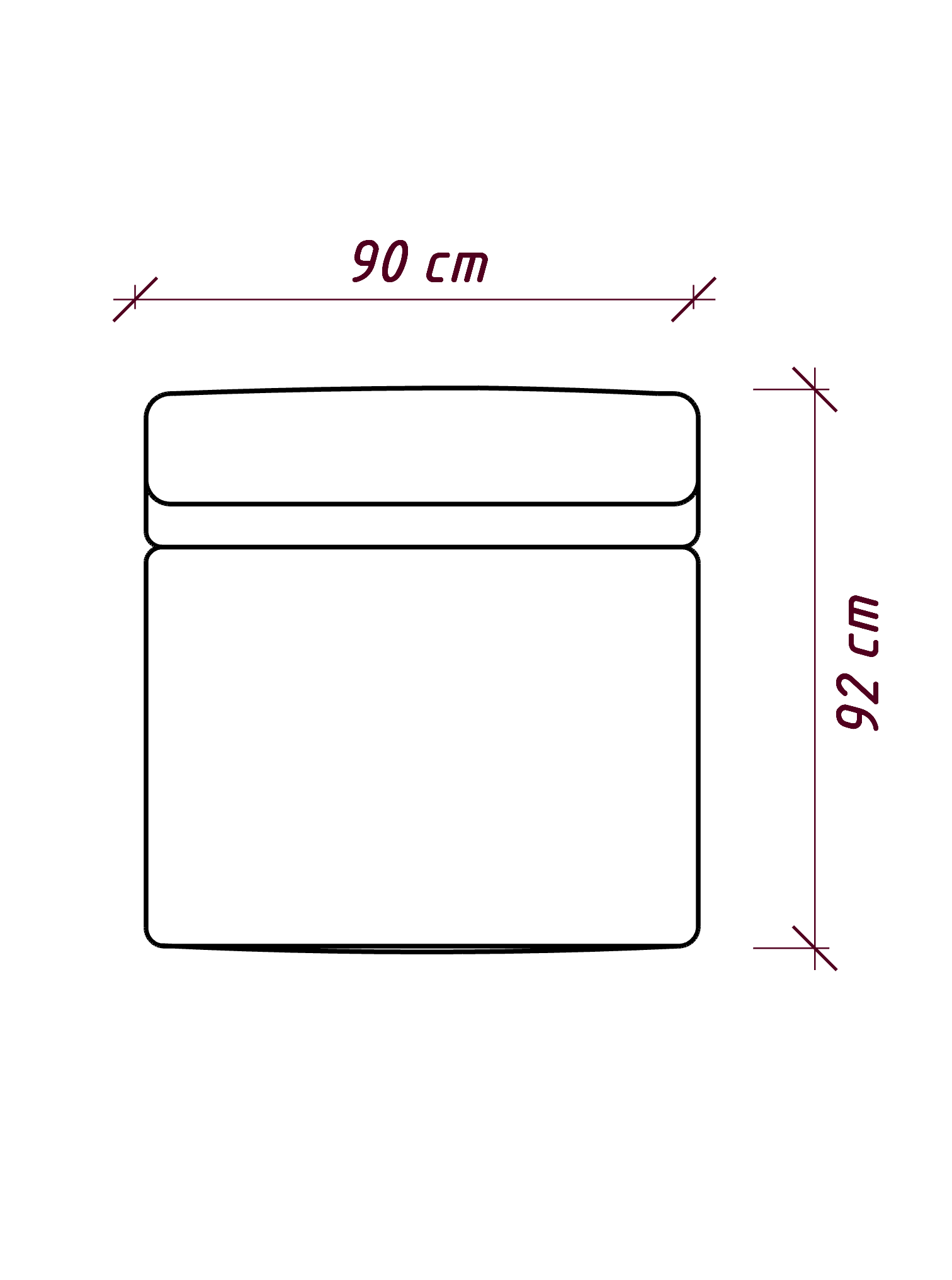 MEBELIONER Диван DUO модуль C.90/92