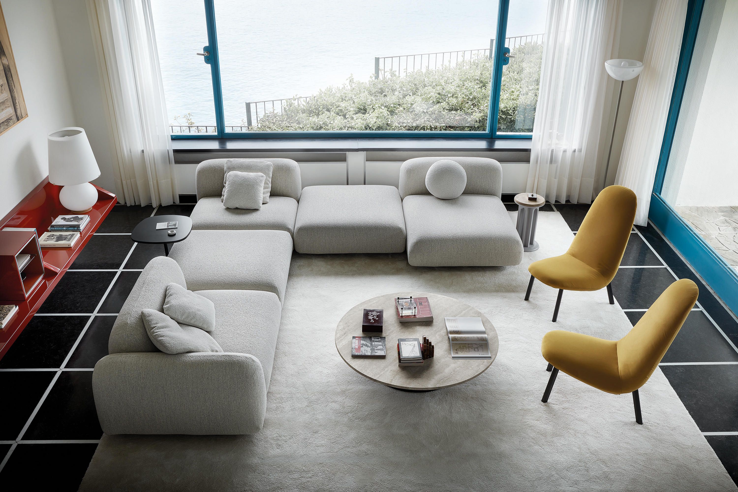 MEBELIONER Диван TONIN размер 328х330х73, дизайн Италия