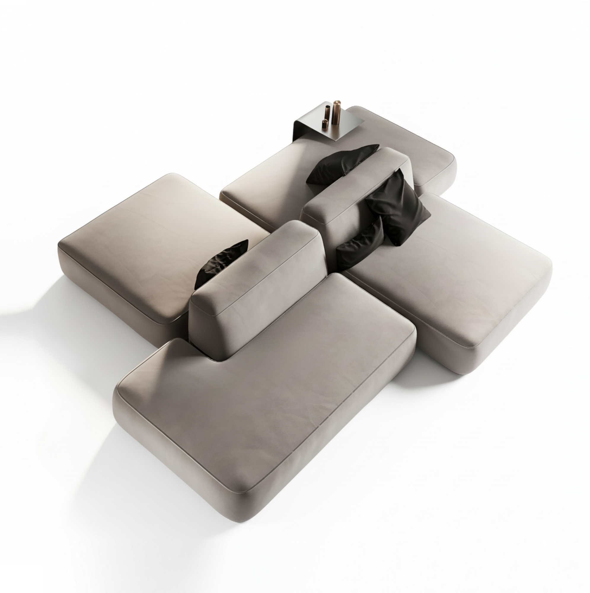 MEBELIONER Диван DUO модули AANN размер 302х185х72