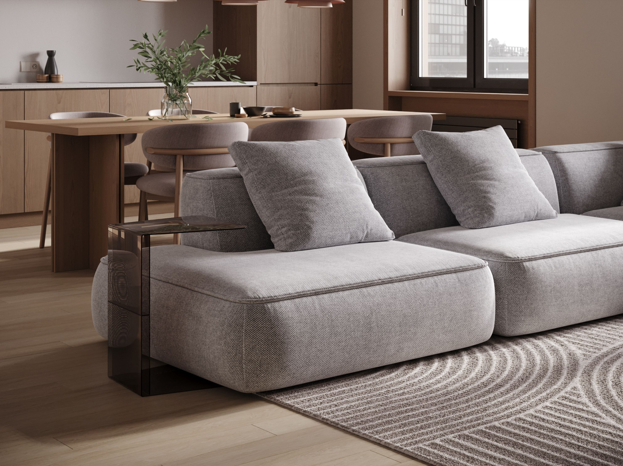 MEBELIONER Диван DUO модули FCA размер 320х180х72