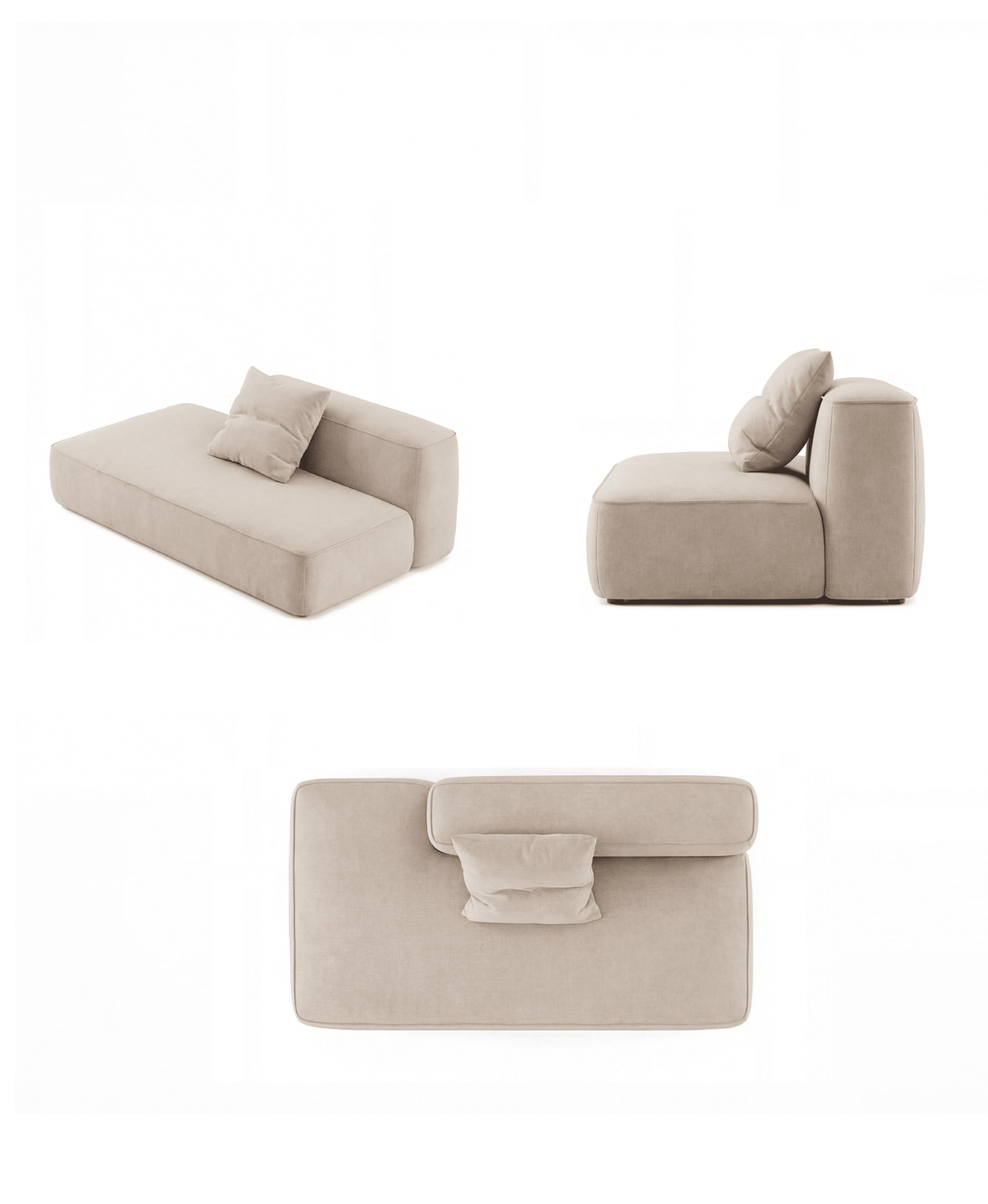 MEBELIONER Диван DUO модуль A.170/100