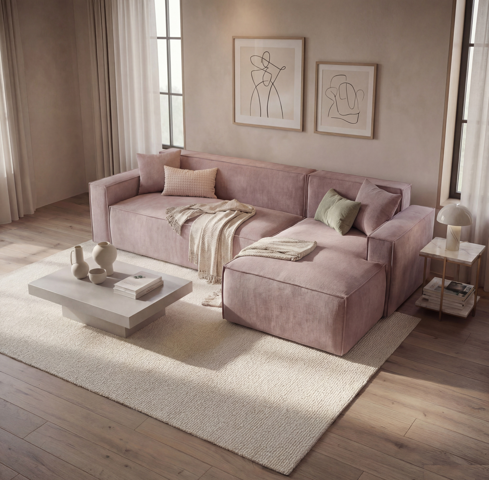 Диван PRIME угловой, размер 234х138х78