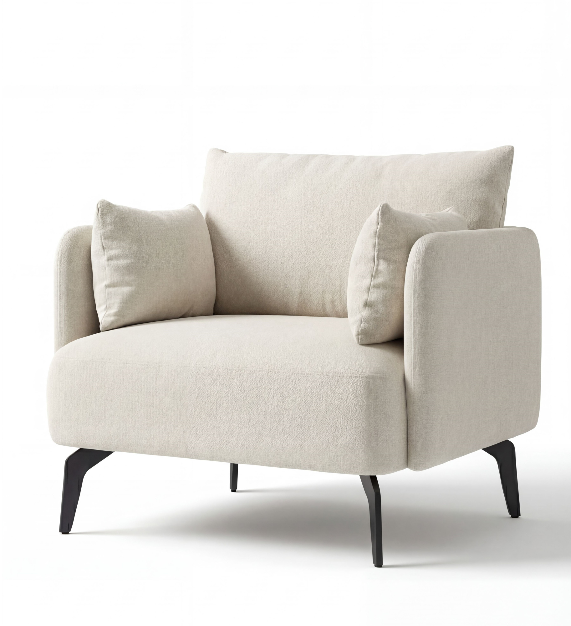 MEBELIONER Кресло BONI Lite, 70х68х78 см молочный букле