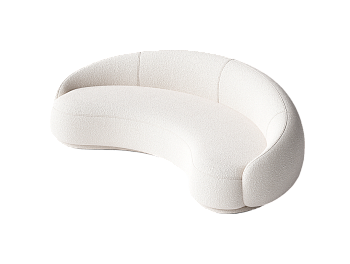 Диван AIRIS round 250х120х80 бежевого цвета