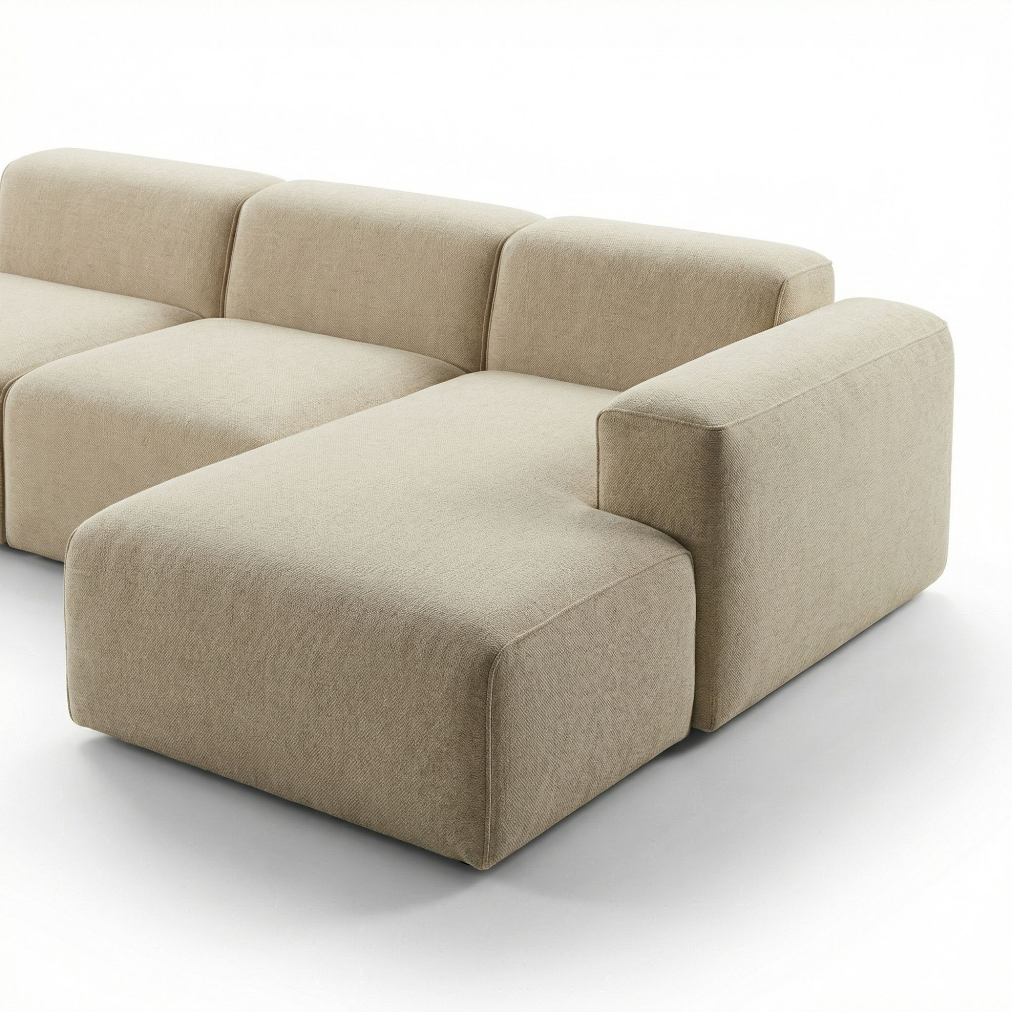 MEBELIONER Диван KLO размер L 320х160х78 + пуф 90x65