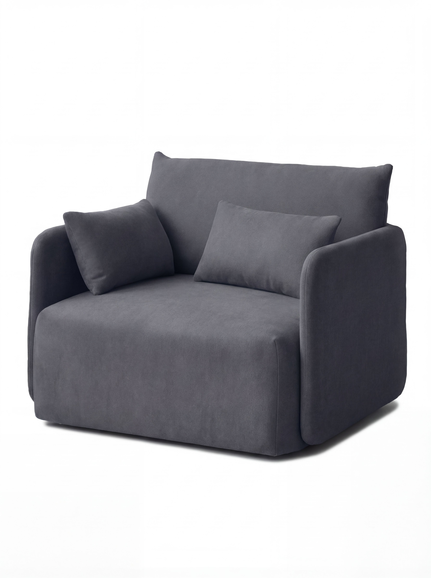 MEBELIONER Кресло BONI, размер 70х68х78 серый велюр