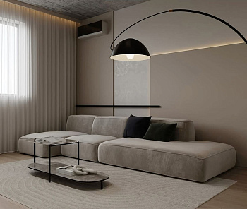 MEBELIONER Диван DUO модули VCB размер 330х125х72