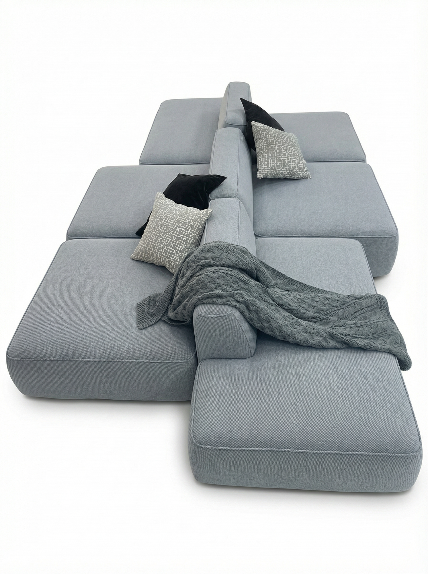 MEBELIONER Диван DUO модули AAVVNN размер 375х210х72