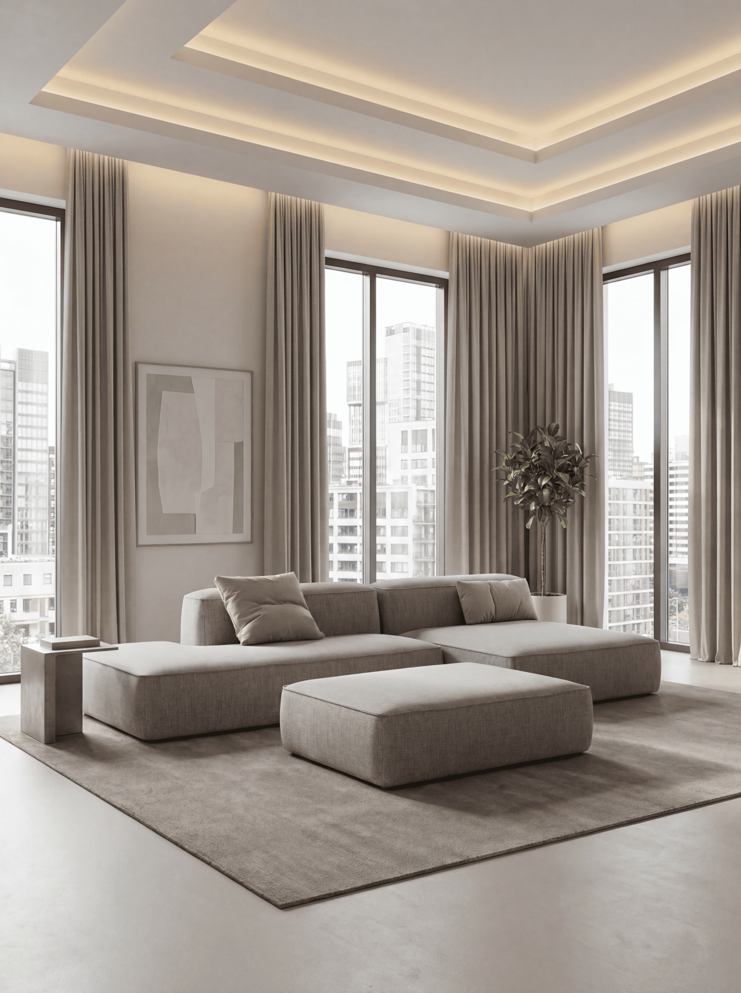 MEBELIONER Диван DUO модули ADN.240 размер 300х150х72