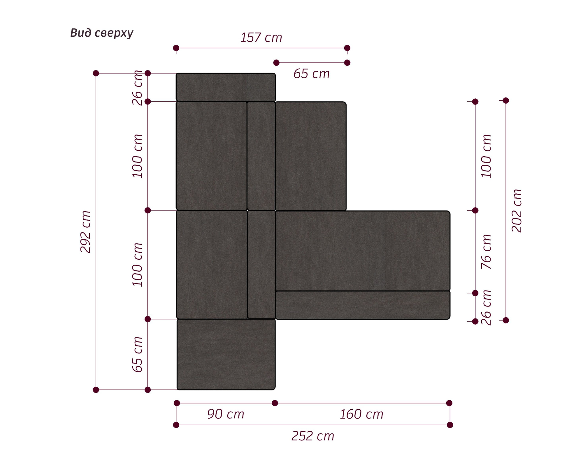 Диван TREND коричневый