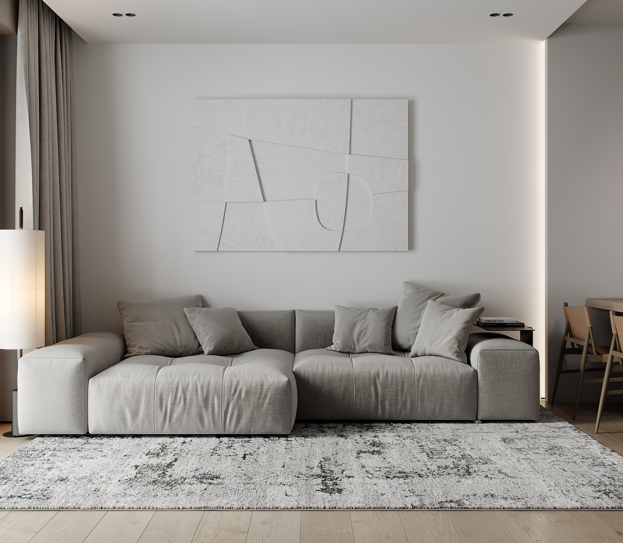 MEBELIONER Модульный диван SAGA CLOUD R3 размер 336х168х68