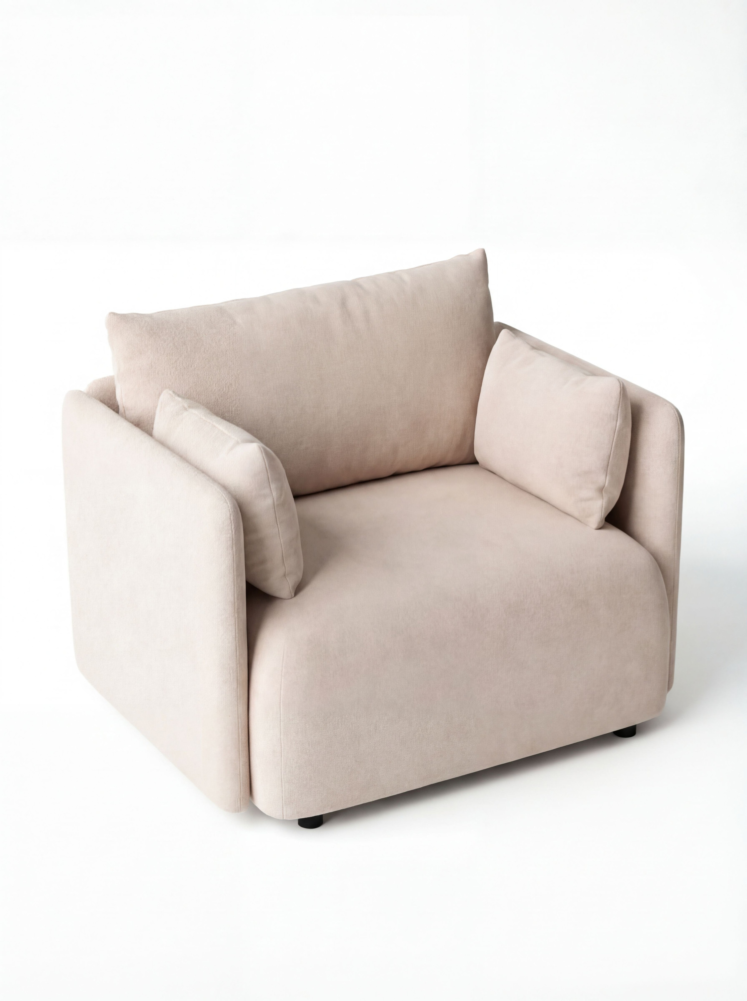 MEBELIONER Кресло BONI, размер 70х68х78 бежевого цвета