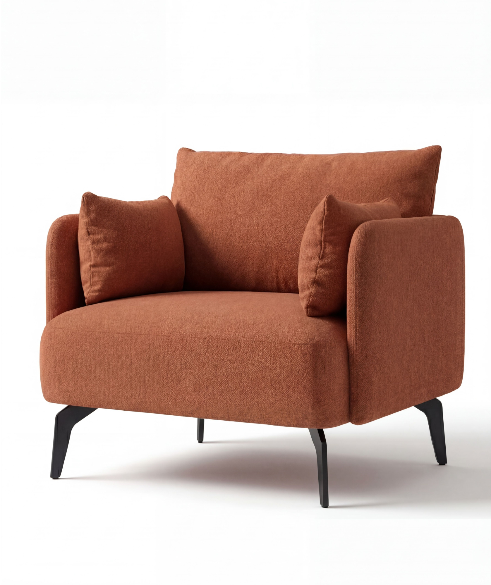 MEBELIONER Кресло BONI Lite, 70х68х78 см оранжевый букле