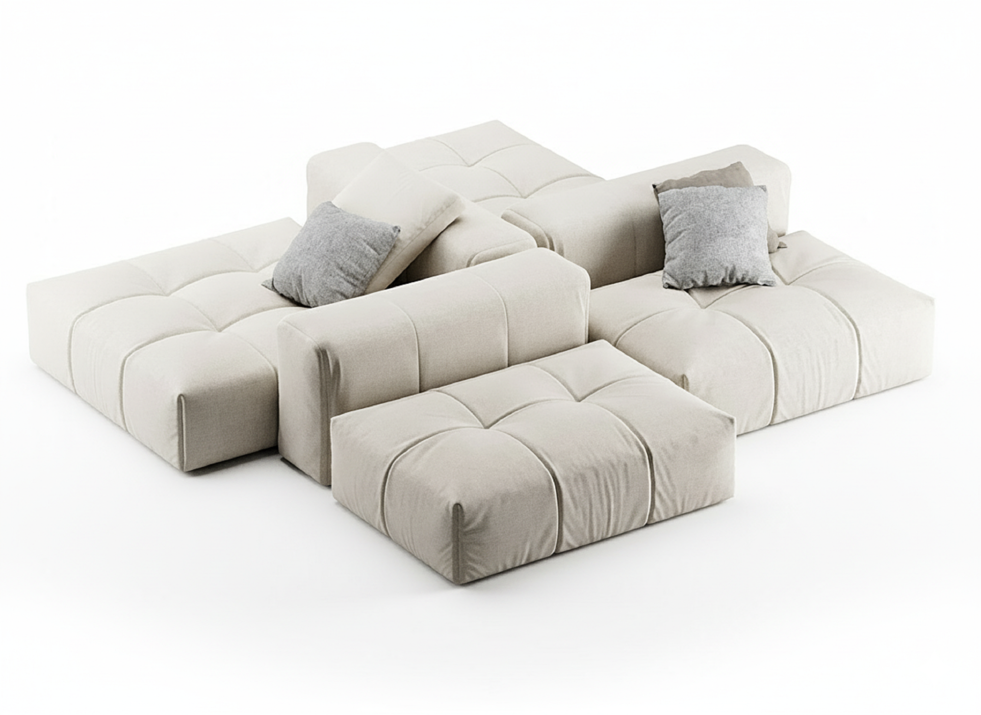 MEBELIONER Модульный диван SAGA CLOUD U4 размер 294х294х68
