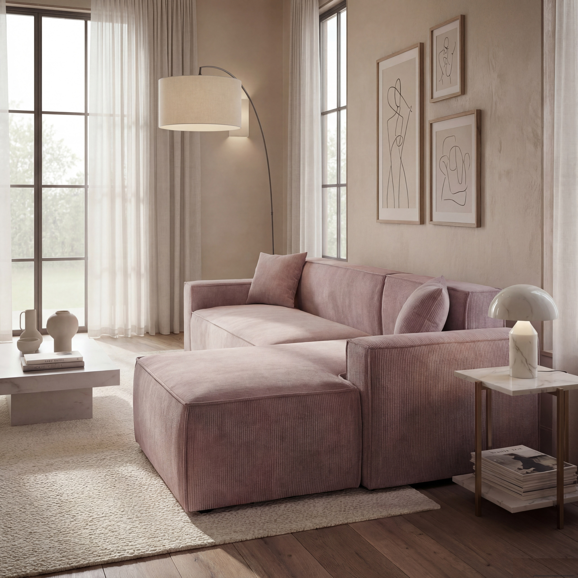 Диван PRIME угловой, размер 234х138х78