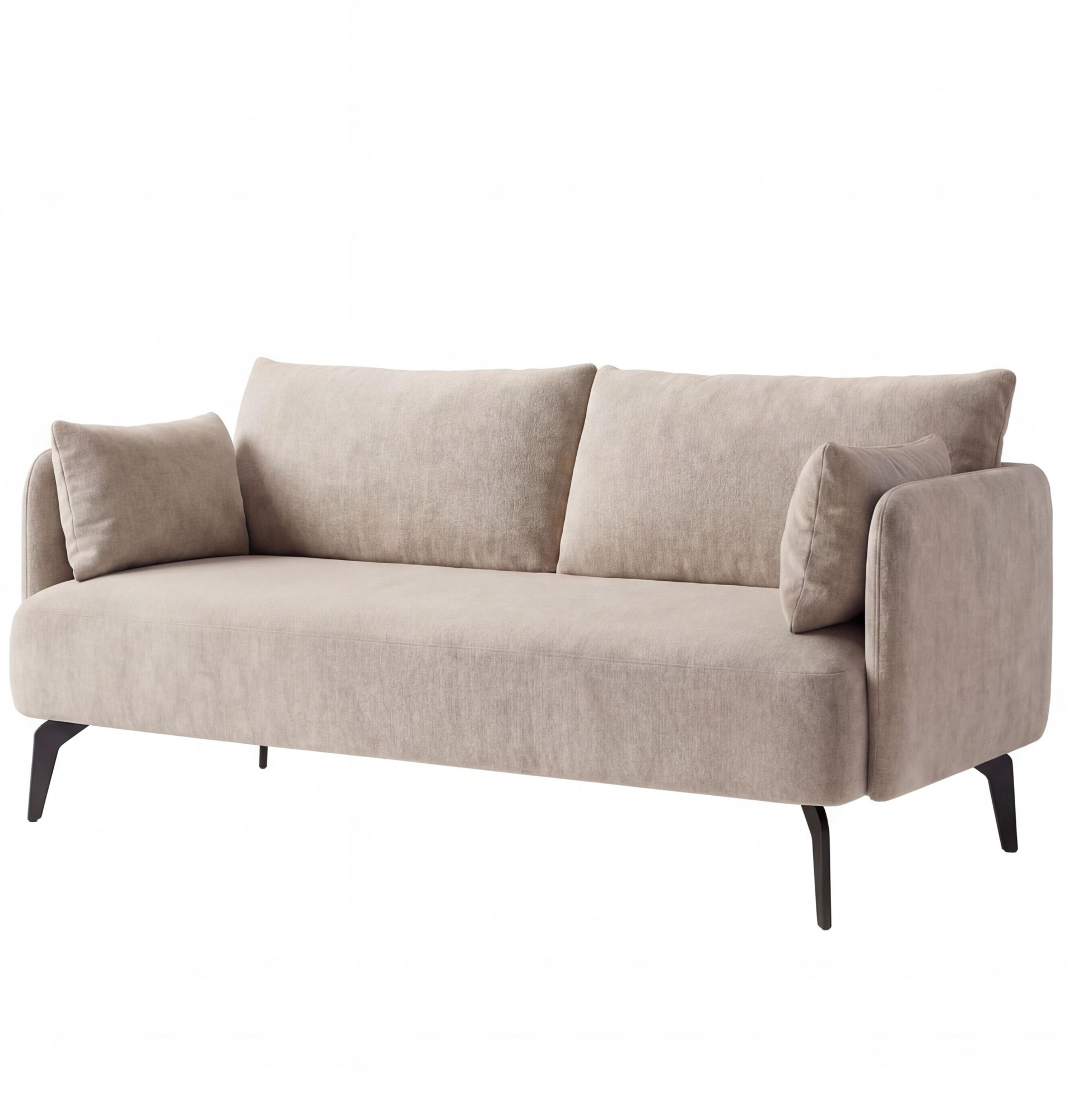 MEBELIONER Диван BONI Lite, 140х68х78 см бежевый букле