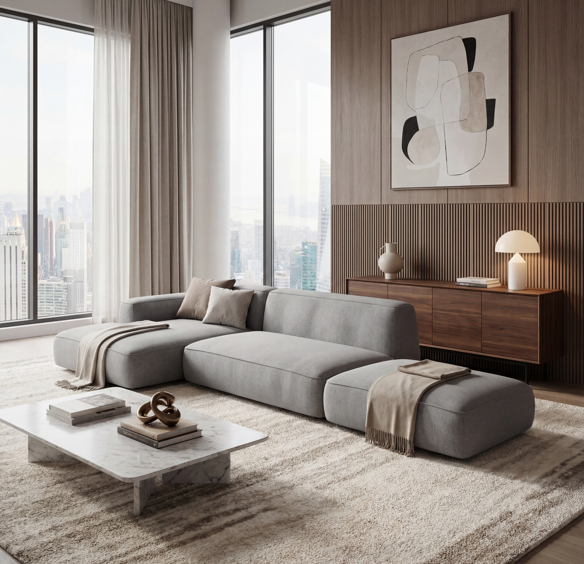 MEBELIONER Диван DUO модули KEN размер 365х165х72