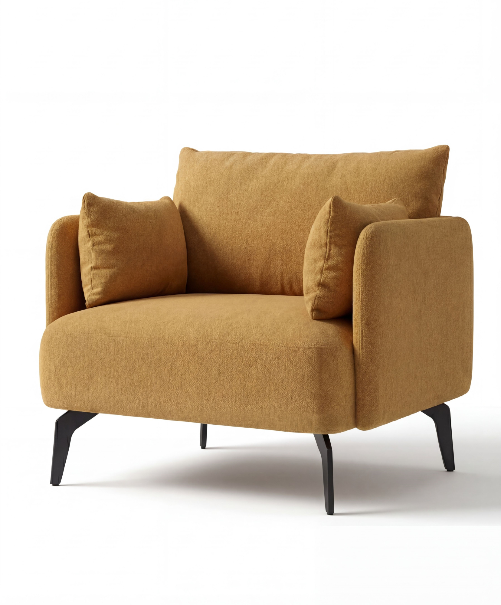 MEBELIONER Кресло BONI Lite, 70х68х78 см желтый букле