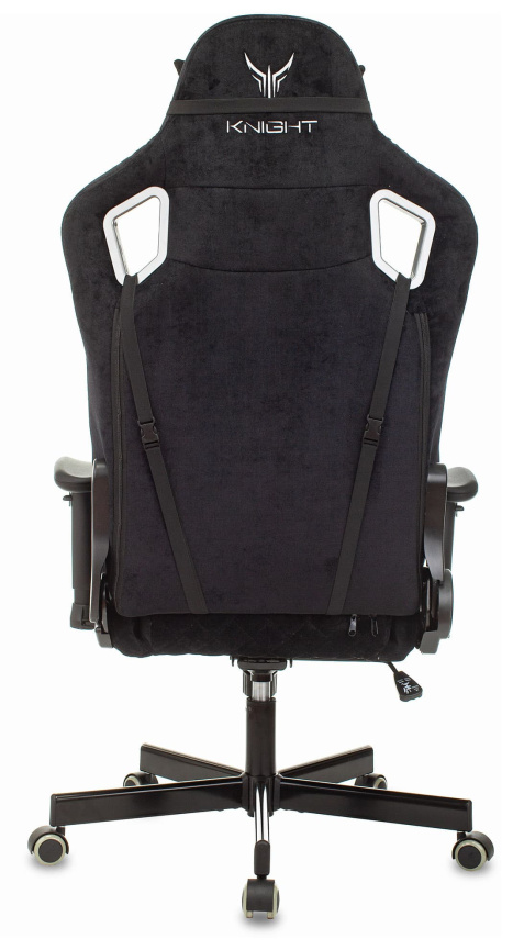 Кресло игровое Knight Outrider черный Light-20 с подголов. крестовина металл