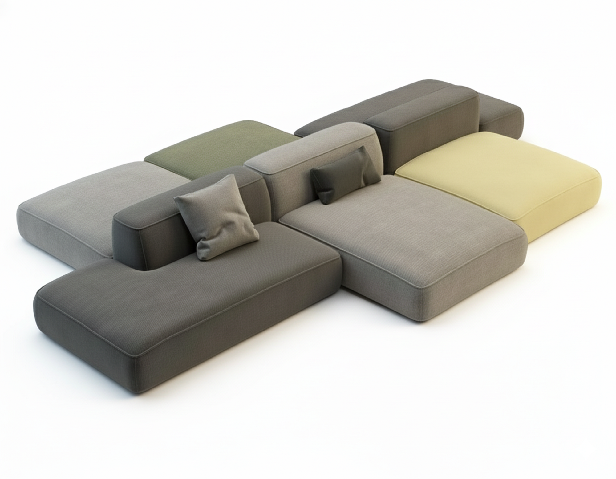 MEBELIONER Диван DUO модули AAVVNN размер 375х210х72