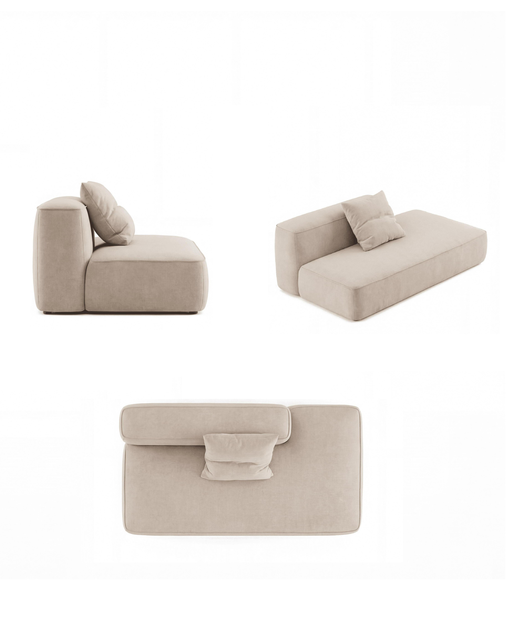 MEBELIONER Диван DUO модуль B.130/92