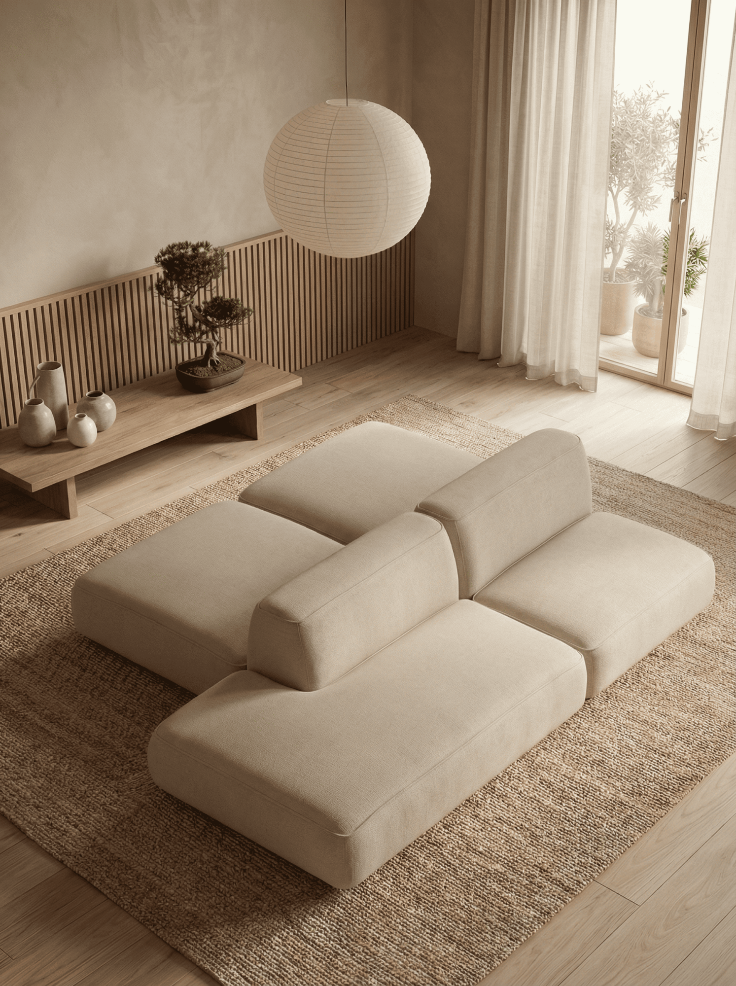 MEBELIONER Диван DUO модули ACNN размер 240х172х72