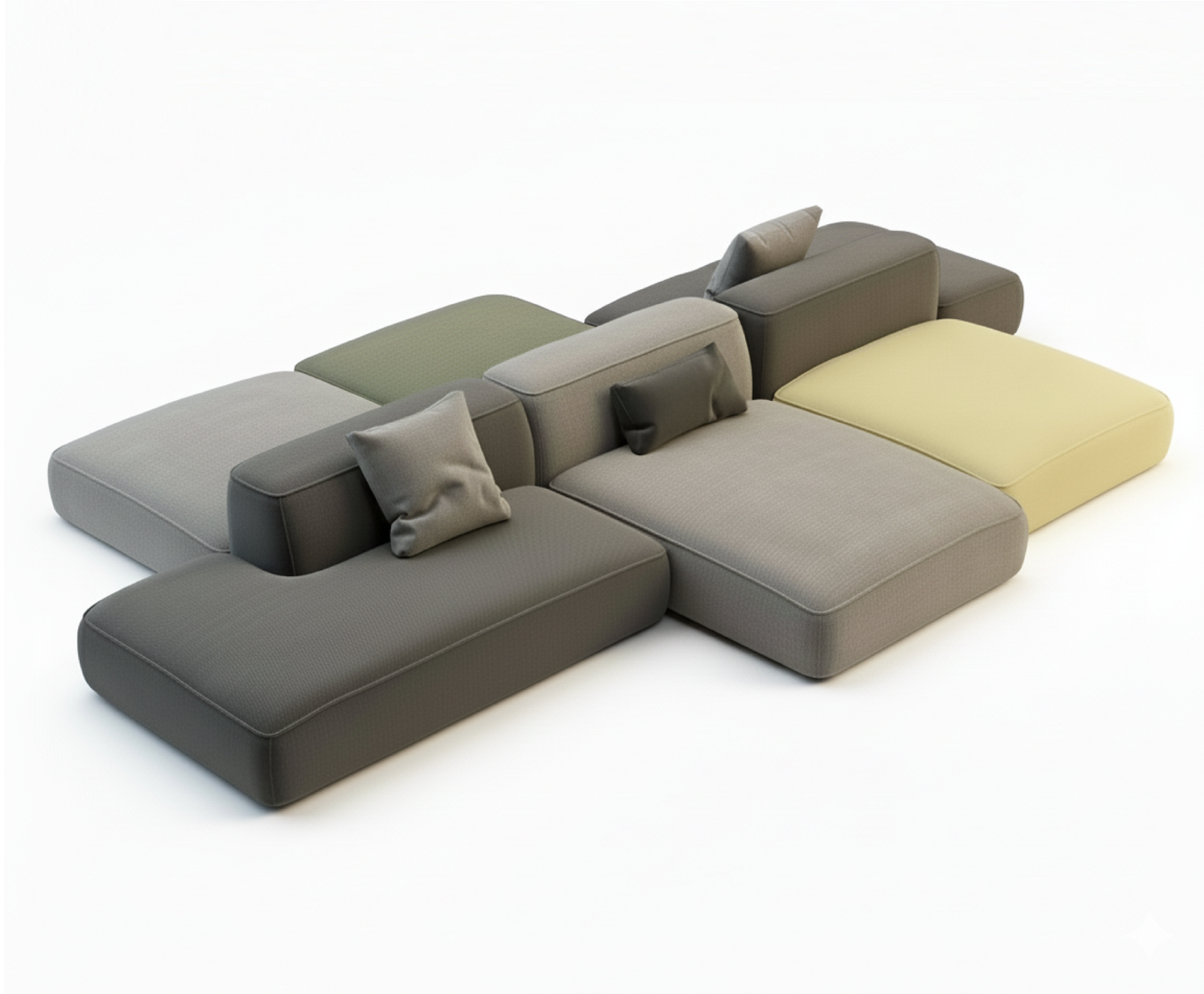 MEBELIONER Диван DUO модули AAVVNN размер 375х210х72