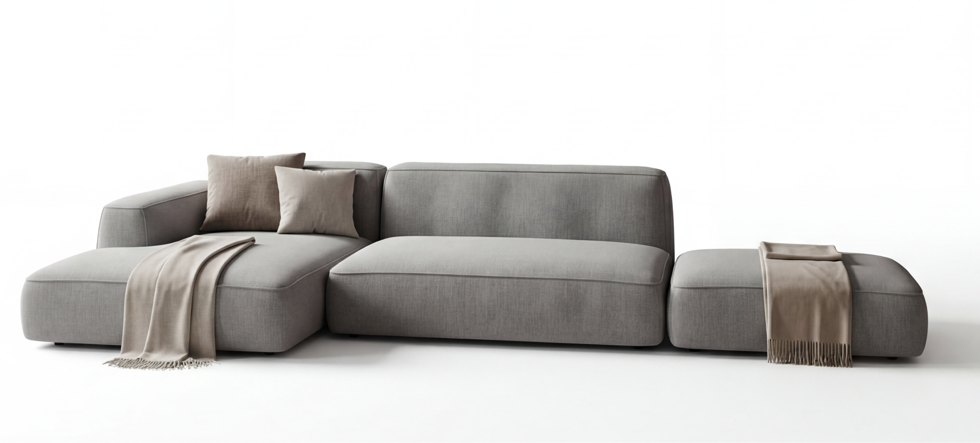 MEBELIONER Диван DUO модули KEN размер 365х165х72