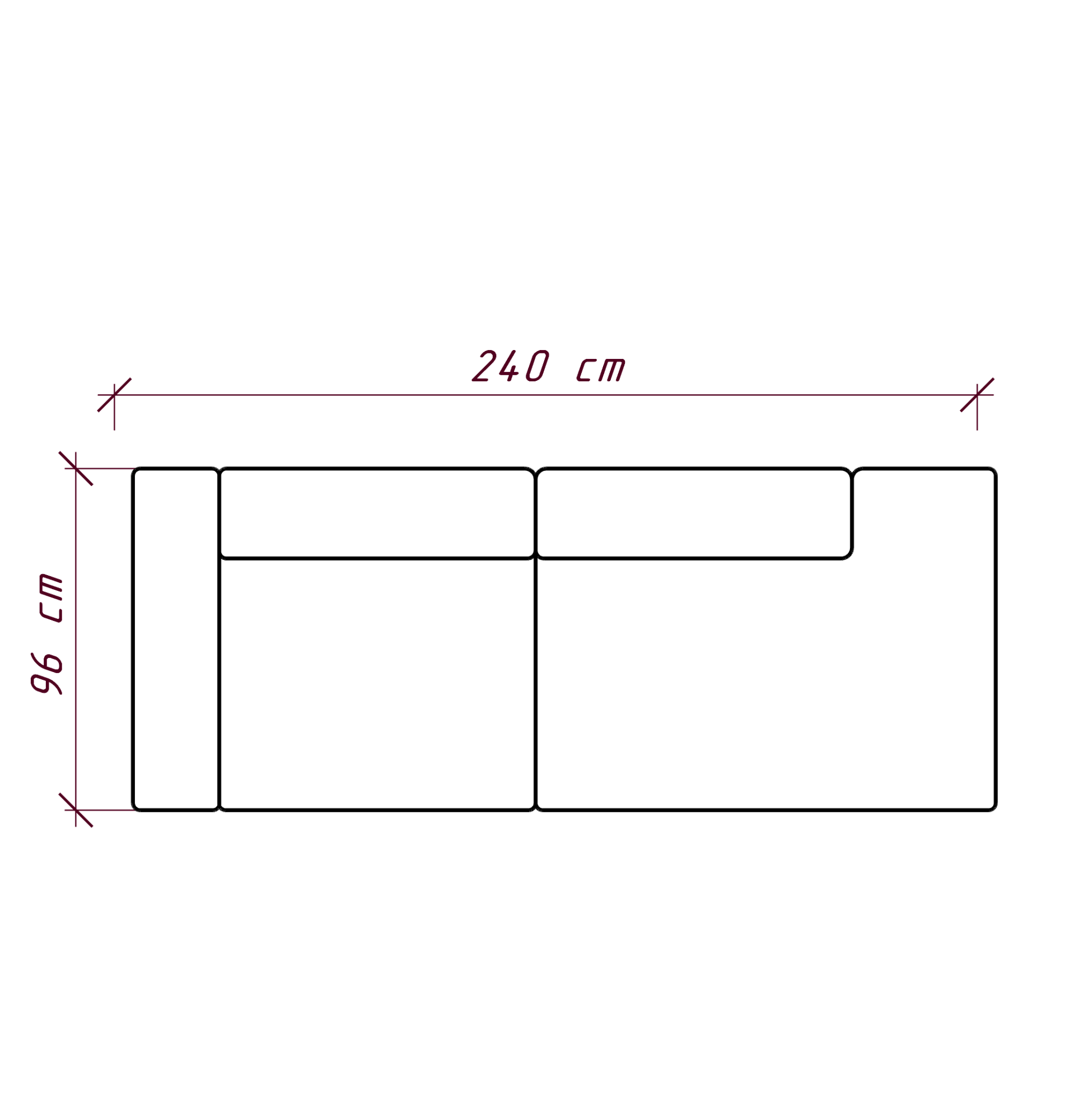 MEBELIONER Диван NEO размер L 240х96х72 раскладной