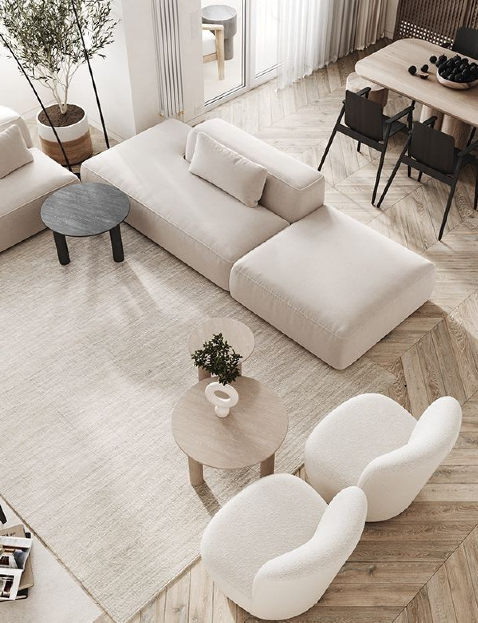 MEBELIONER Диван DUO модули AN размер 242х92х72