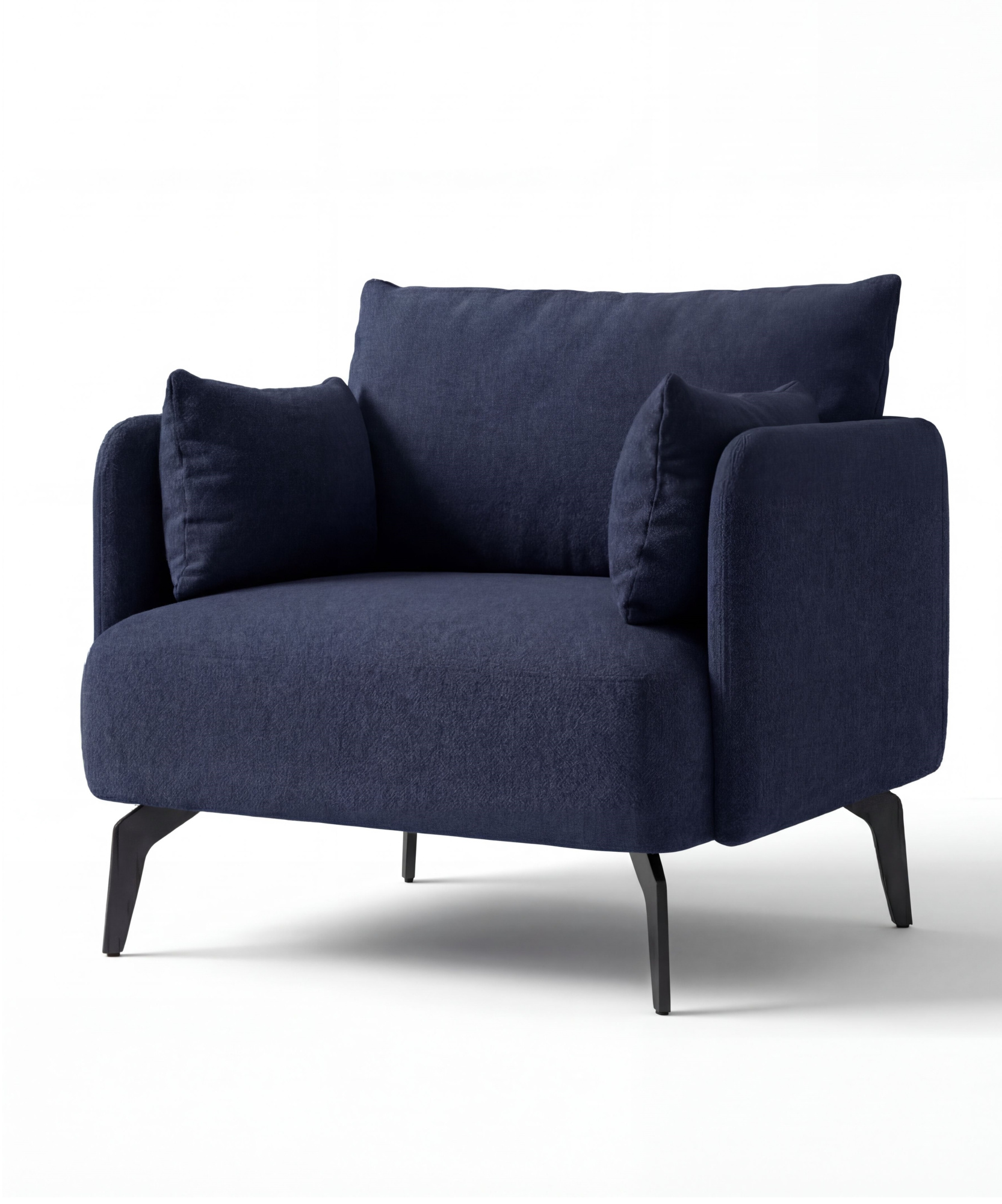 MEBELIONER Кресло BONI Lite, 70х68х78 см синий букле