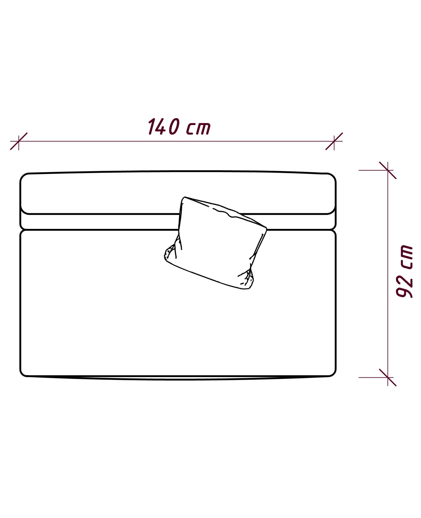 MEBELIONER Диван DUO модуль E.140/92