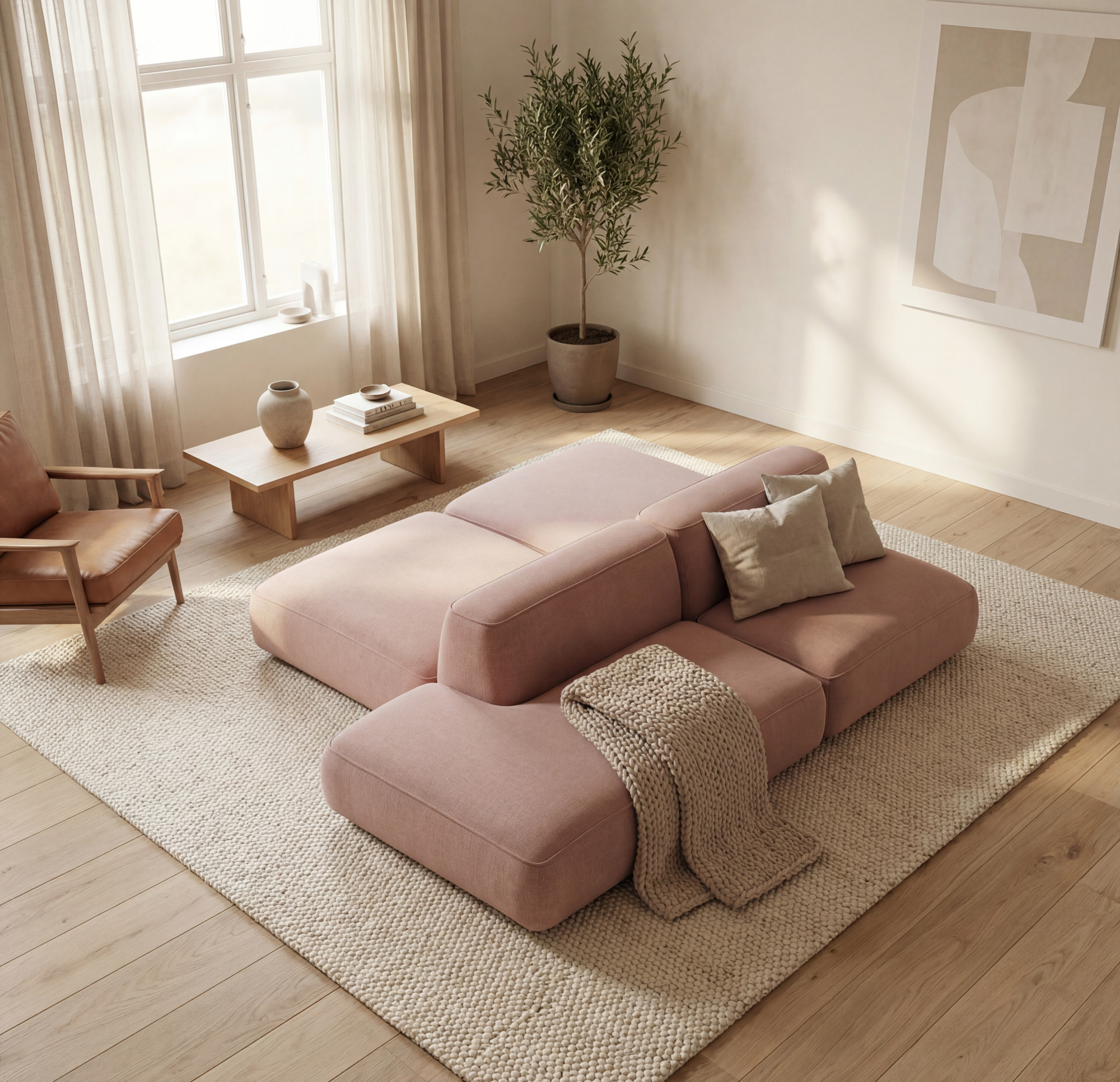 MEBELIONER Диван DUO модули ACNN размер 240х172х72